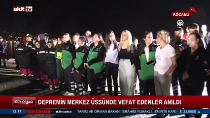 Depremin merkez üssünde vefat edenler anıldı