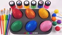 Satisfying Video l How to make Rainbow Lollipop Candy and Glossy Balls into Playdoh Cutting ASMR #57 (1)