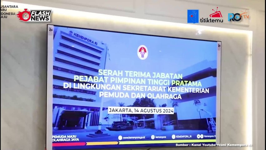Sertijab Penjabat Pimpinan Tinggi Pratama Di Lingkungan Sekretariat Kemenpora