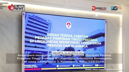 Sertijab Pejabat Pimpinan Tinggi Pratama di Lingkungan Sekretariat Kemenpora Berlangsung Khidmat