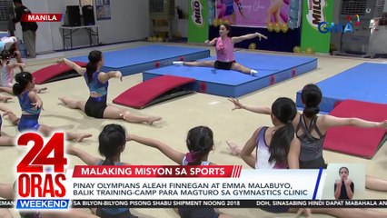 Pinay Olympians Aleah Finnegan at Emma Malabuyo, balik-training camp para magturo sa gymnastics clinic; kapatid ni Carlos Yulo na si Elaiza, lumahok din | 24 Oras Weekend