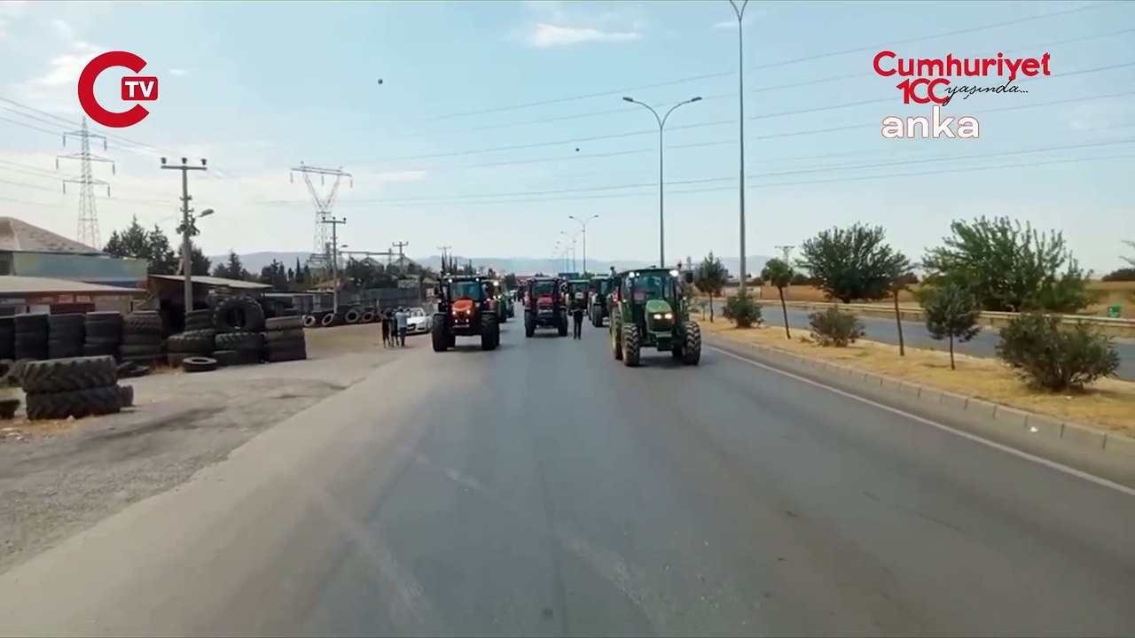 Bir çiftci eylemi de Kahramanmaraş'ta çiftci...
