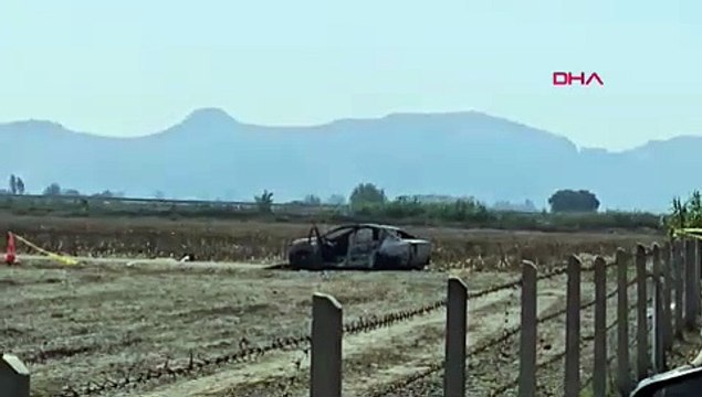 Adana'da yanmış otomobilde erkek cesedi bulundu