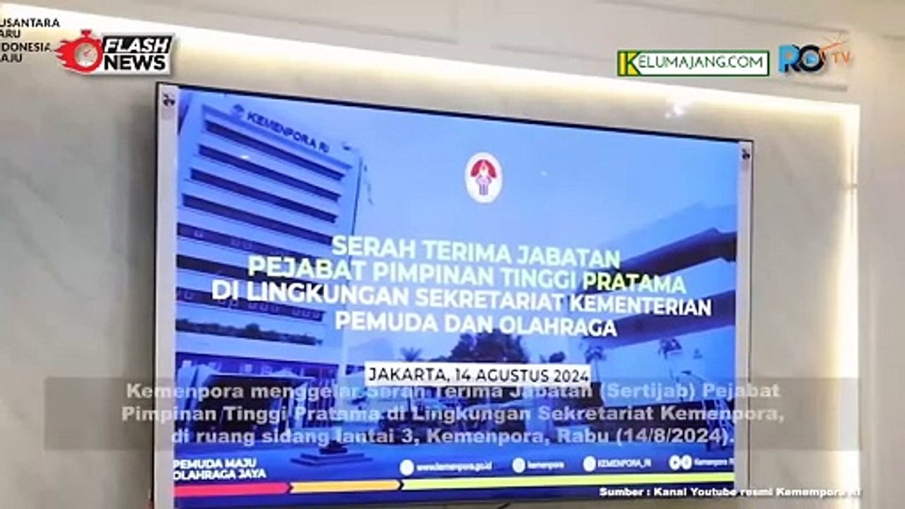 Serah Terima Jabatan (Sertijab) Pejabat Pimpinan Tinggi Pratama di Lingkungan Sekretariat Kemenpora