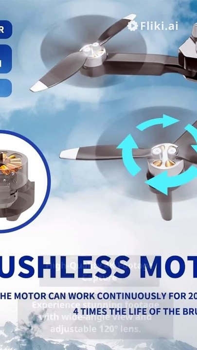 Brushless Motor Drone with Camera-4K FPV Foldable Drone with Carrying Easy