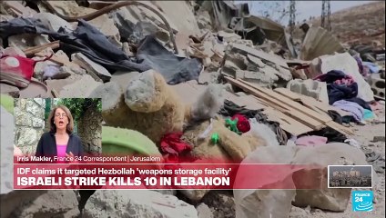 Israeli strike kills 10 Syrians in southern Lebanon, health ministry says