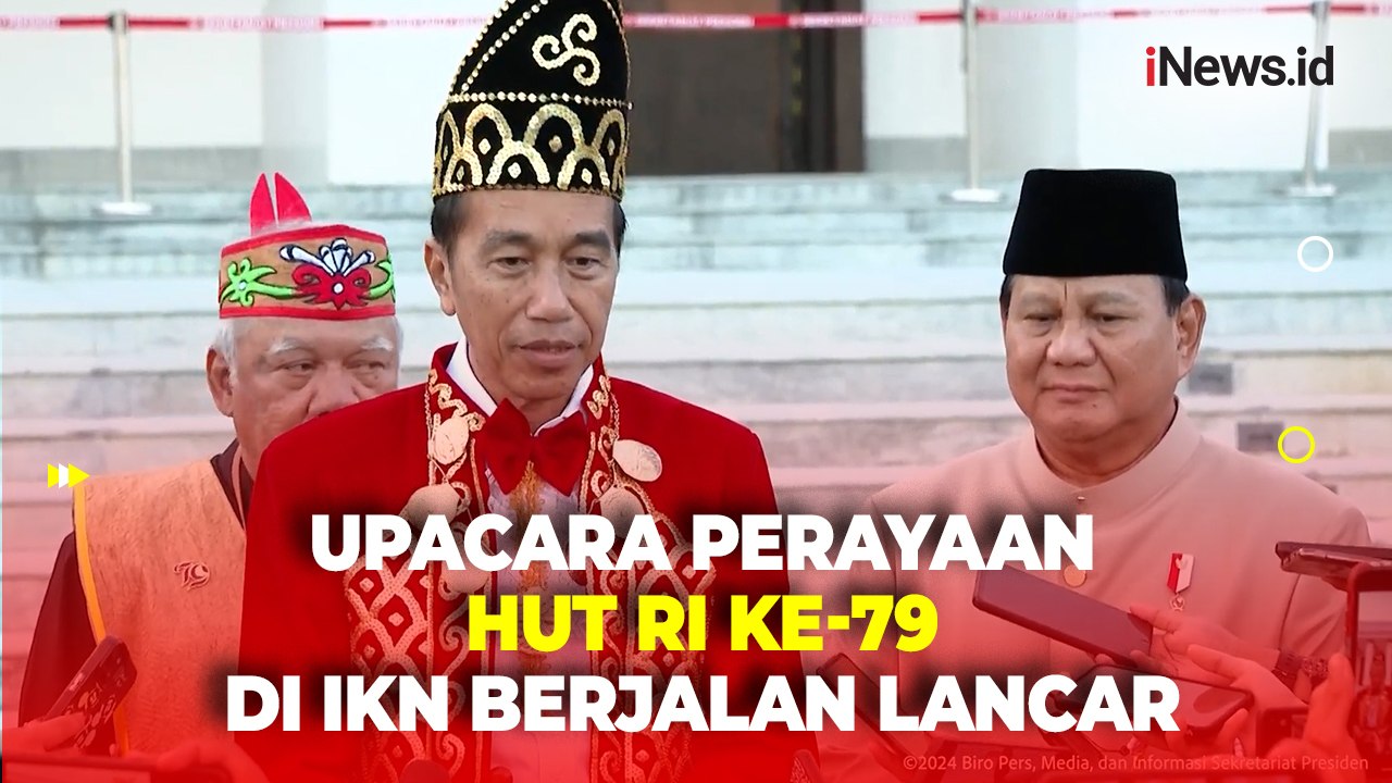 Usai Upacara Penurunan Bendera di IKN, Jokowi: Alhamdulillah Lancar dan Cuaca Mendukung