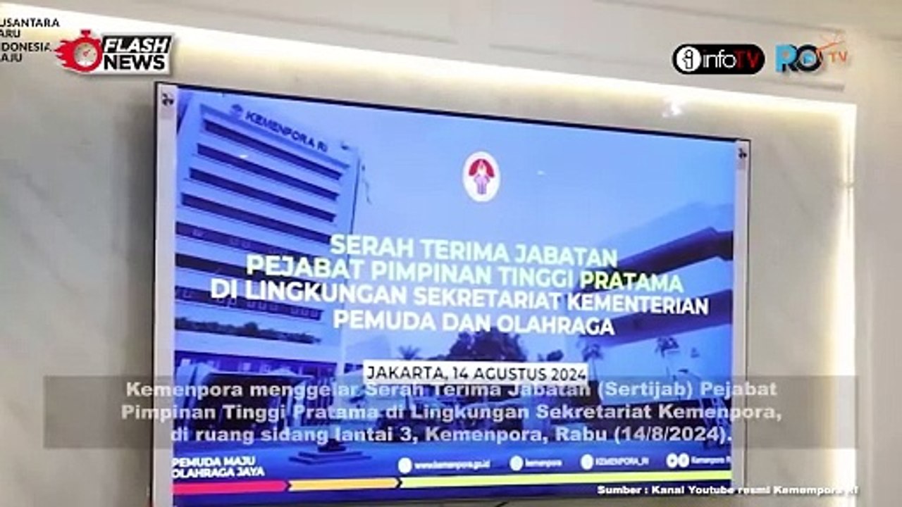 SERAH TERIMA JABATAN (SERTIJAB) PEJABAT PIMPINAN TINGGI PRATAMA DI LINGKUNGAN SEKRETARIAT KEMENPORA