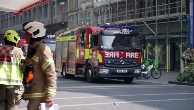 100 firefighters battle flames at Somerset House in London