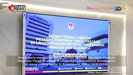 Serah Terima Jabatan Pejabat Pimpinan Tinggi Pratama di Lingkungan Sekretariat Kemenpora