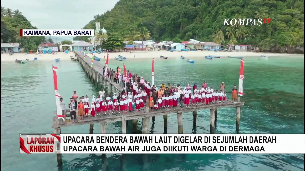 Berjalan Khidmat dan Penuh Rasa Nasionalisme, Sejumlah Daerah Kibarkan Bendera Merah Putih di Laut!