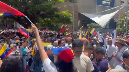 Los cánticos contra Nicolás Maduro en Caracas (Venezula)