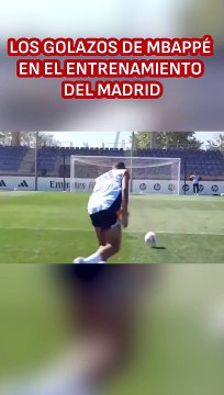 Los golazos de Mbappé en el entrenamiento del Madrid