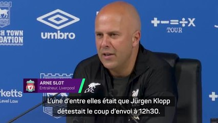 Liverpool - Slot : "Klopp et l’équipe détestait le coup d’envoi à 12h30, ça s’est vu aujourd’hui”