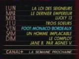 CANAL  13/09/89 | Top 50   Infos   Semainier   Cinema