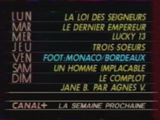 CANAL+ 13/09/89 | Top 50 + Infos + Semainier + Cinema