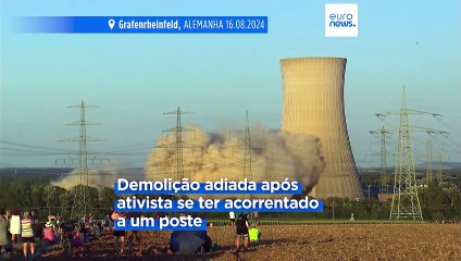 Torres de refrigeração da central nuclear de Grafenrheinfeld foram demolidas