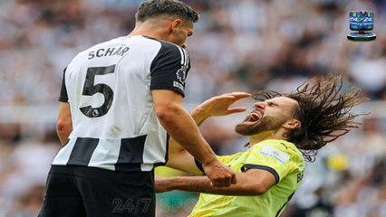 Newcastle vs Southampton CHAOS as Fabian Schar is sent off for headbutt after Ben Brereton Diaz threw himself to the floor