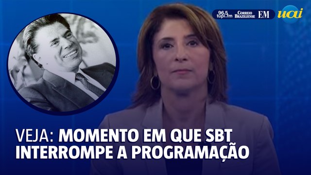Momento em que o SBT interrompe a programação para anunciar a morte de Silvio Santos