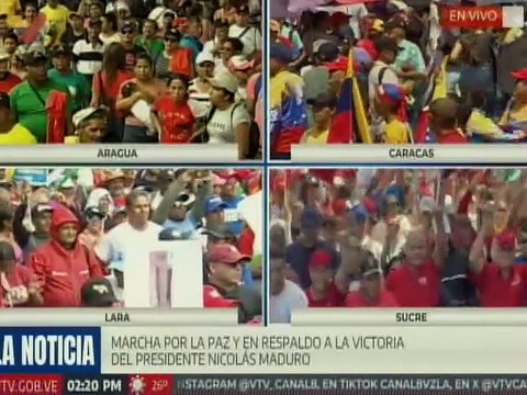 Pueblo caraqueño se moviliza en respaldo al presidente Nicolás Maduro