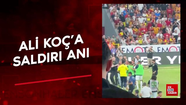 Fenerbahçe Başkanı Ali Koç, sahaya indi! Yabancı maddeler isabet etti