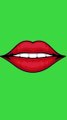 green screen mouth, Human mouth green screen