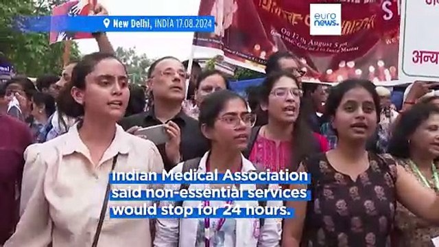 Thousands of medical staff in India strike in protest against rape, murder of junior doctor