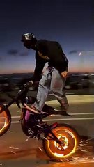 Bike rider stunts and biker life