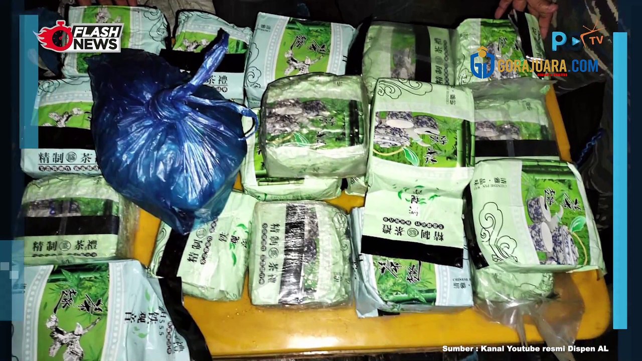 TNI AL GAGALKAN PENYELUNDUPAN 21 KILOGRAM SABU SENILAI RP25 MILYAR DI PERAIRAN MUARA BAGAN, SUMATERA UTARA