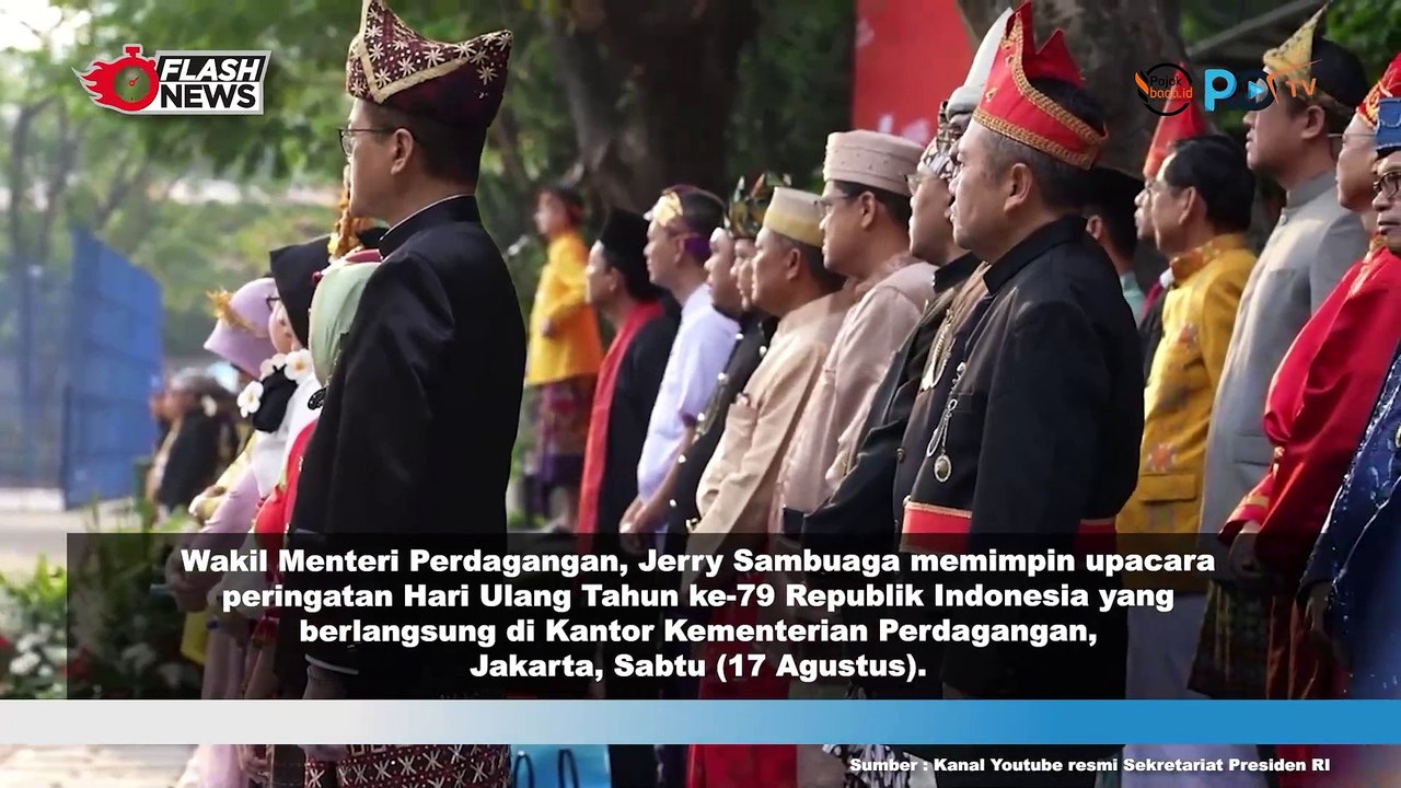Jerry Sambuaga Pimpin Upacara Bendera-HUT RI ke-79 di Kantor Kementrian Perdagangan