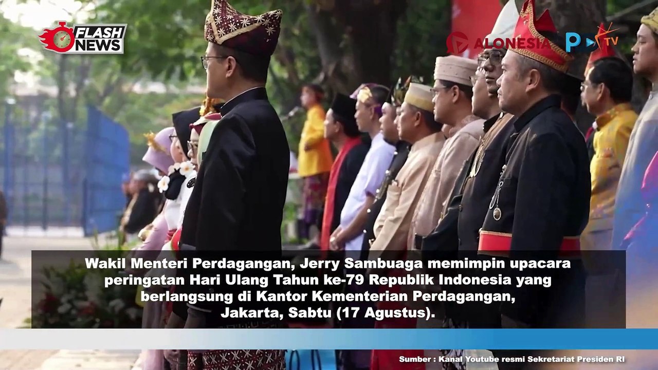 Jerry Sambuaga Pimpin Upacara Bendera HUT RI ke-79 di Kantor Kementrian Perdagangan