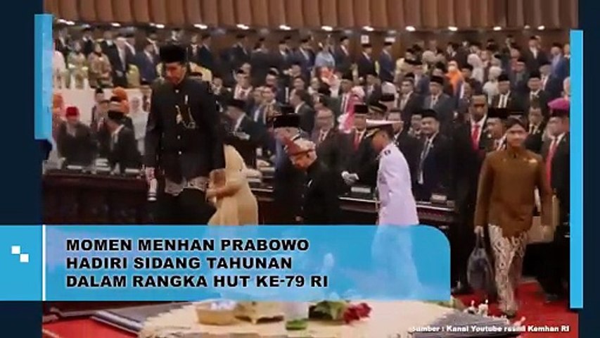 Momen Menhan Prabowo Hadiri Sidang Tahunan Dalam Rangka HUT Ke-79 RI