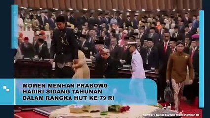 Menhan Prabowo Hadiri Sidang Tahunan Merayakan HUT RI Ke-79