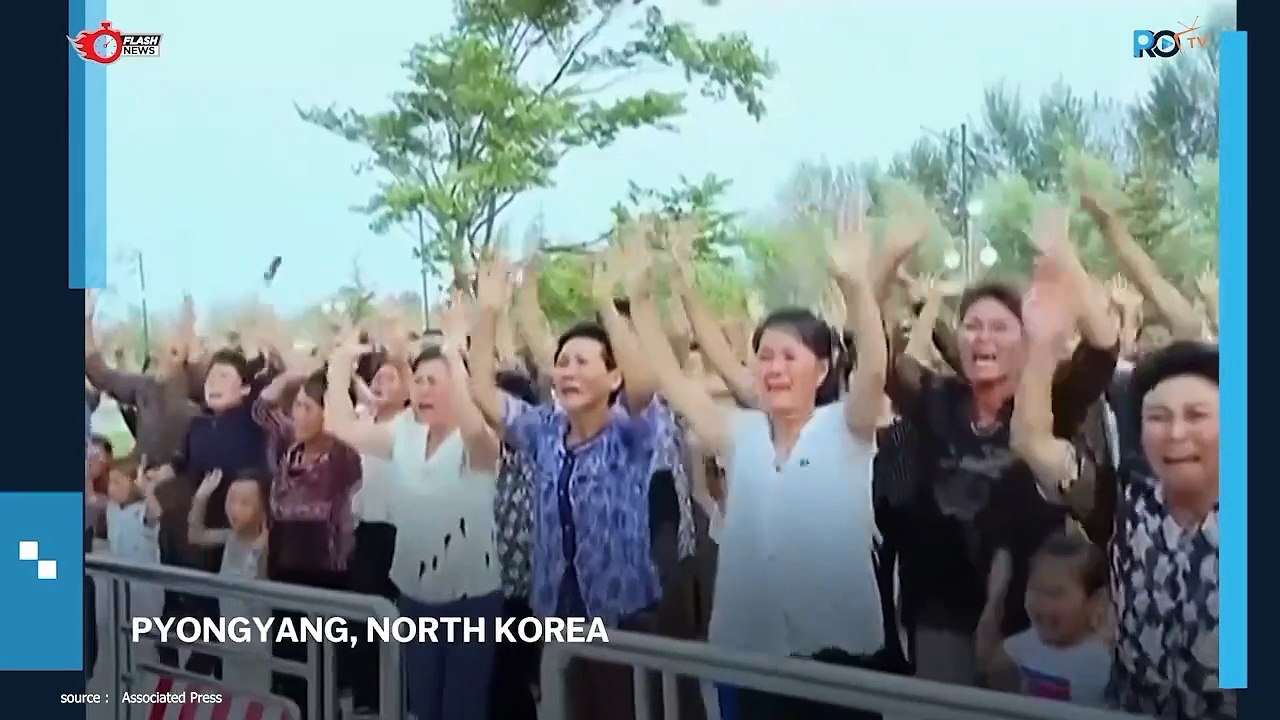 PEMIMPIN KOREA UTARA KIM JONG UN MENGUNJUNGI KORBAN BANJIR Pyongyang, NORTH KOREA