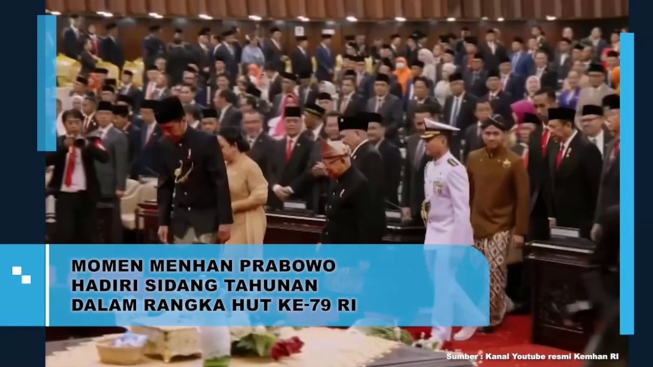 Momen Menhan Prabowo Hadiri Sidang Tahunan Dalam Rangka HUT RI ke 79