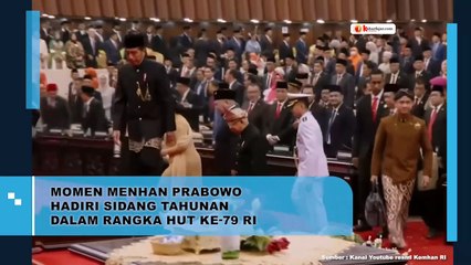Momen Menhan Prabowo Hadiri Sidang Tahunan dalam Rangka HUT RI Ke-79
