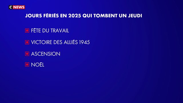 Jours fériés : 57 jours de vacances possibles en 2025