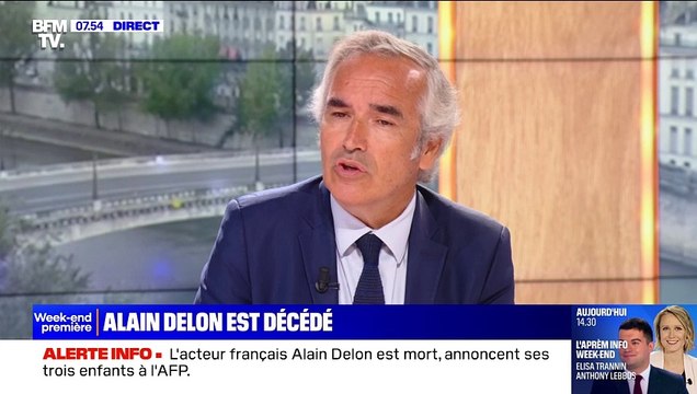 L'annonce du décès d'Alain Delon sur BFMTV