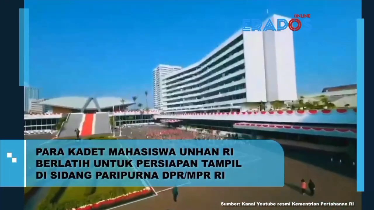 Para Kadet Mahasiswa Unhan RI Berlatih Untuk Persiapan Tampil Di Sidang Paripurna DPR/MPR RI