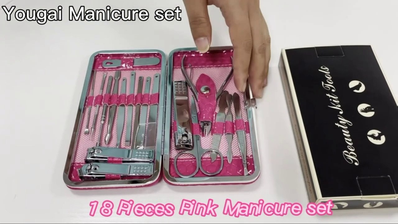 Nail Care Tools with Luxurious Travel Case