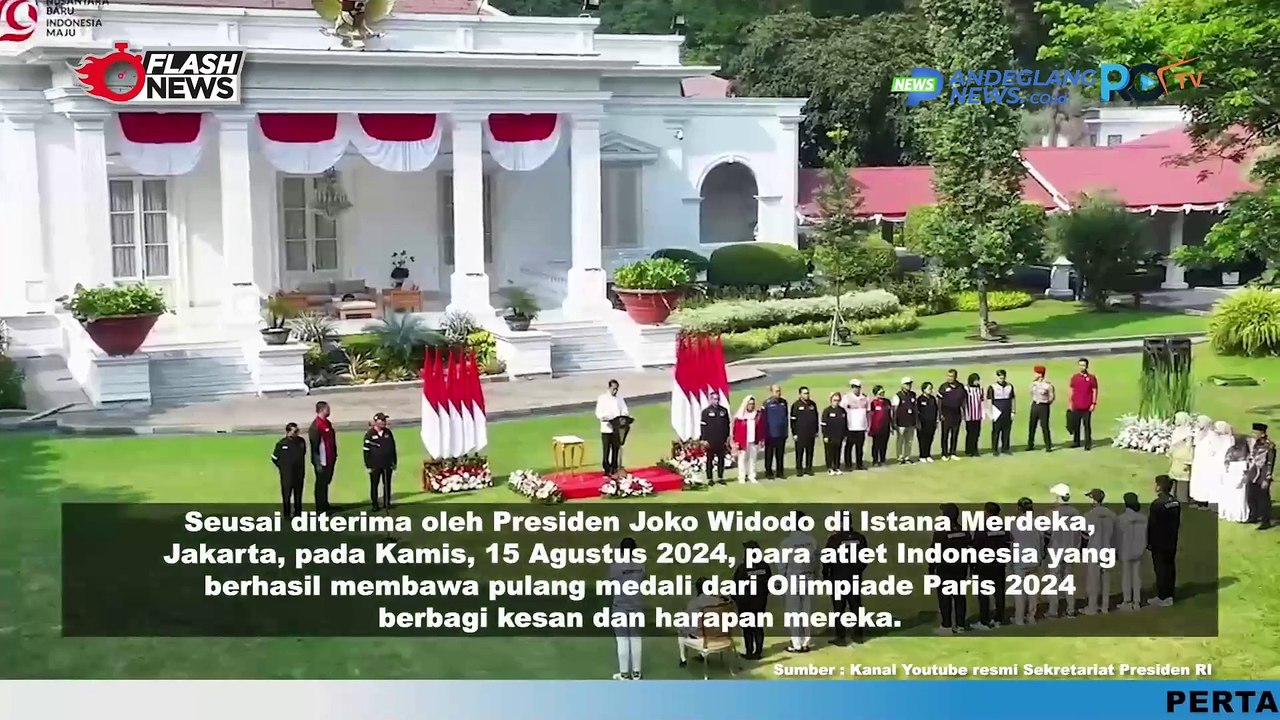 KESAN DAN HARAPAN PARA ATLET INDONESIA PERAIH MEDALI OLIMPIADE PARIS 2024 SAAT DIUNDANG KE ISTANA NEGARA