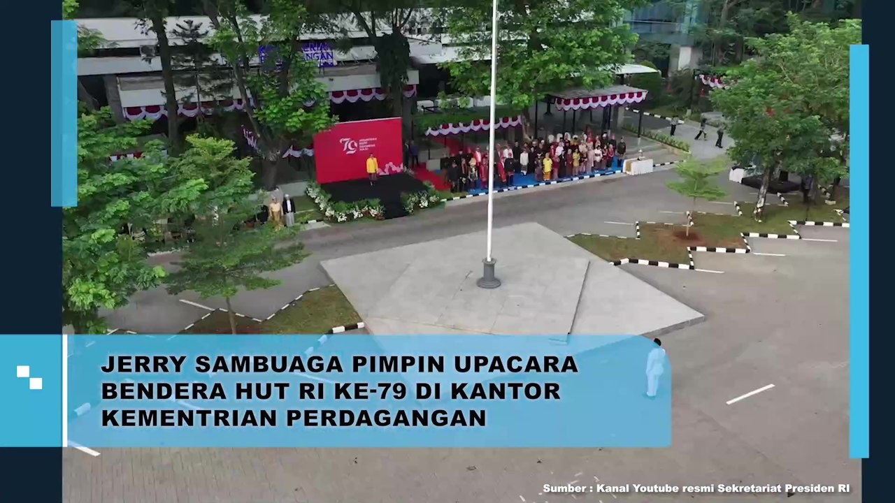 Jerry Sambuaga Pimpin Upacara Bendera HUT RI Ke-79 Di Kantor Kementrian Perdagangan