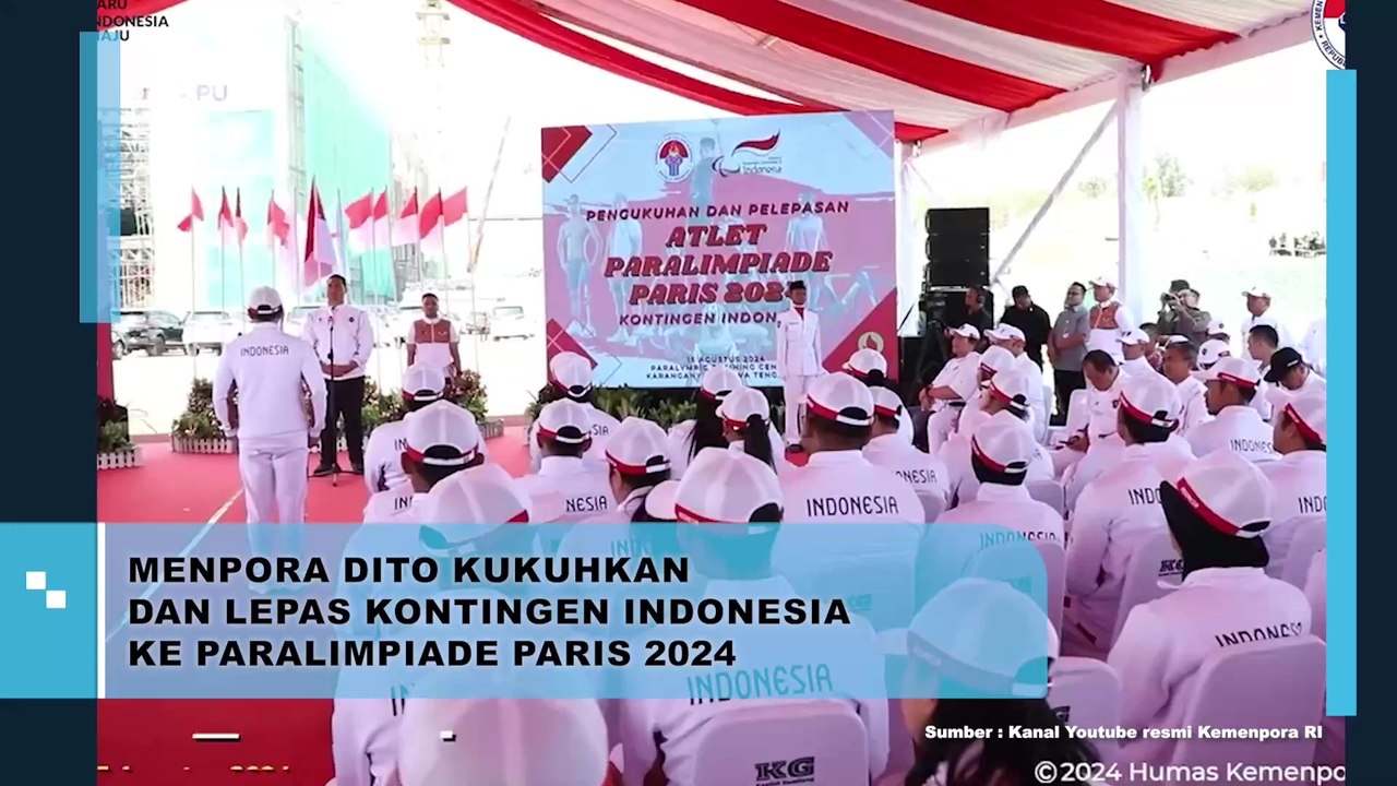 Menpora Dito Kukuhkan dan Lepas Kontingen Indonesia ke Paralimpiade Paris 2024