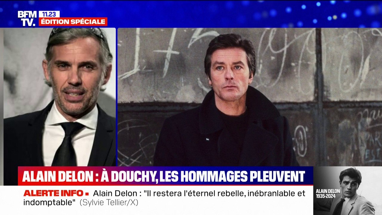 "C'était quelqu'un d'entier, qui aimait profondément mon père": Paul Belmondo, acteur, évoque "une page du cinéma qui se tourne" avec la mort d'Alain Delon