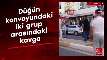 Sultanbeyli'de düğün konvoyundaki iki grup arasındaki kavga