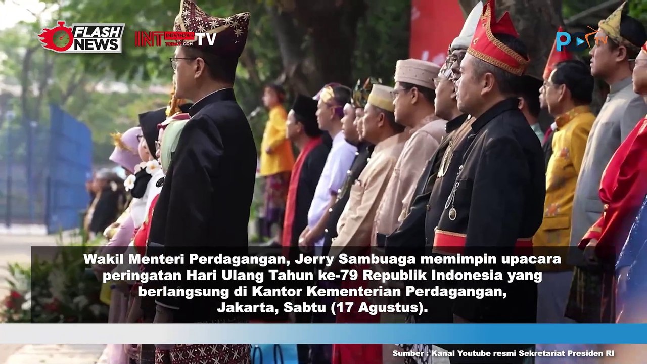 Jerry Sambuaga Pimpin Upacara Bendera-HUT RI ke-79 di Kantor Kementrian Perdagangan