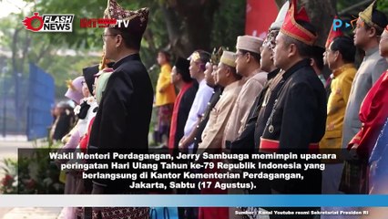 Jerry Sambuaga Pimpin Upacara Bendera-HUT RI ke-79 di Kantor Kementrian Perdagangan