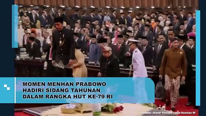 Momen Menhan Prabowo Hadiri Sidang Tahunan Dalam Rangka HUT Ke-79 RI