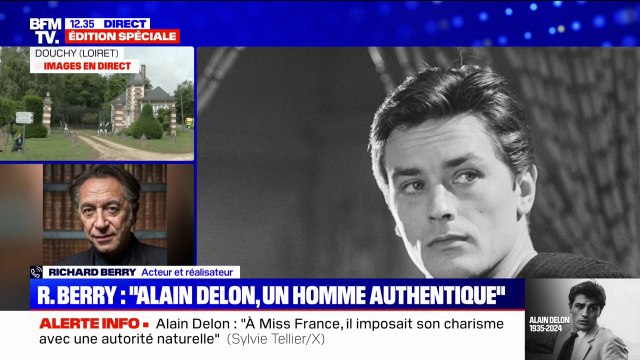 Mort d'Alain Delon: l'acteur et réalisateur Richard Berry déplore la perte d'un immense acteur et d'un homme authentique