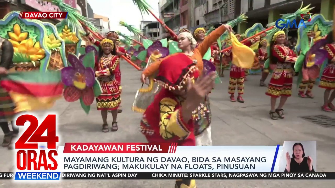 Mayamang kultura ng Davao, bida sa masayang pagdiriwang; makukulay na floats, pinusuan | 24 Oras Weekend